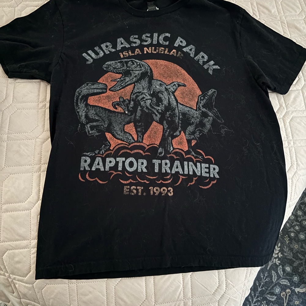 Black Jurassic Park Raptor Trainer T-Shirt